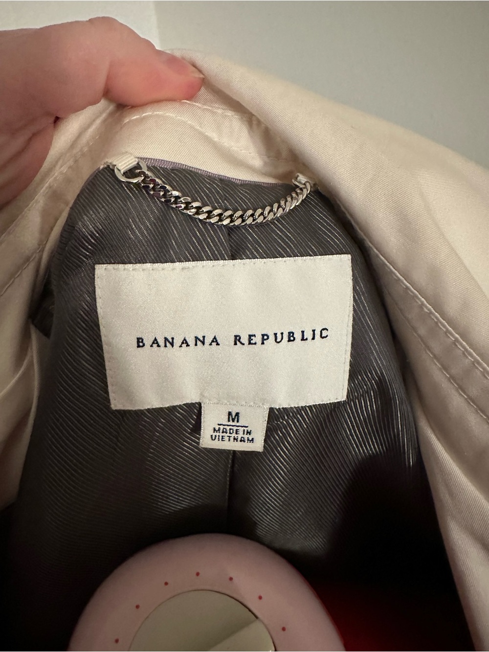 Banana Republic Cream Double-Breasted Trench Coat - Picture 6 of 6